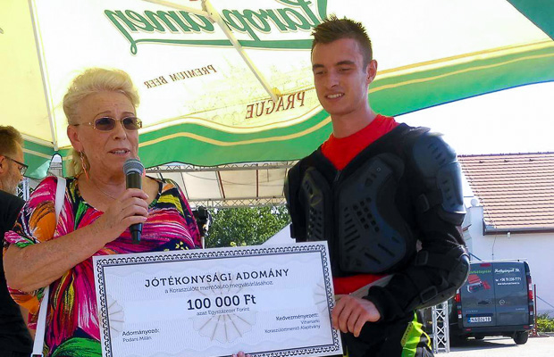 Motoros jótékonysági adomány – 100 000 Ft