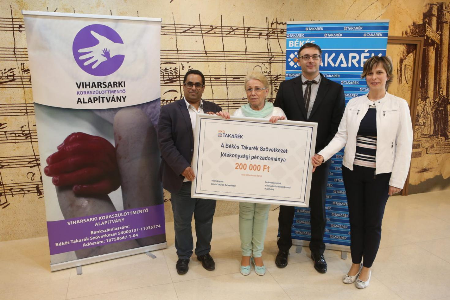 Békés Takarék Szövetkezet jótékonysági adománya – 200 000 Ft